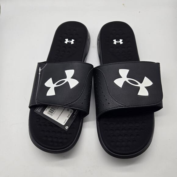 Under Armour Men\'s Ignite Pro Black Slip On Slides Size 17 #3026023-001 New main image 7